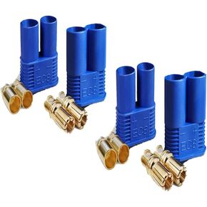 2 Pairs Gold-Plated Male Female EC8 Connector 8mm Bullet Plug Banana Plug Connector Adapter