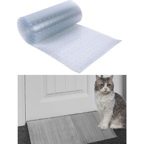 واقي سجاد القطط، واقي سجاد غير قابل للانزلاق للحيوانات الأليفة، سدادة خدش بلاستيكية شديدة التحمل للحيوانات الأليفة، سهلة القطع، سدادة خدش السجاد تمنع القطط من خدش السجاد عند المدخل 5.2 قدم in Kuwait