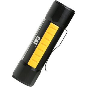 Cat CT3410 Dual Beam Aluminum Tactical Light – Double-Duty 275 Lumen Top Beam, 200 Lumen Flood Panel Light, Black/Yellow