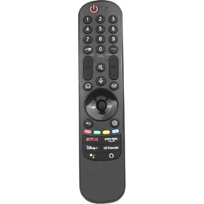 AN-MR21GA AN-MR21GC IR Remote Control Compatible with LG Smart TV 43NA 50UP 60UP 70UP 86NA, 2021 OLED QNED Mini-LED NanoCell UHD Series, with Netflix PrimeVideo Keys [NO Voice Magic Pointer Function]