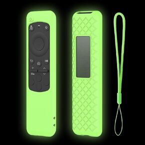 Remote Case for Samsung TV 2023 BN59-01432A / 01432J / 01432B / 01432D / 01432 TM2360E / TM2360F / TM2361E / BN59-01455E / 01455A Solar Cell Nightglow Control Protective Cover Silicone (Blue)