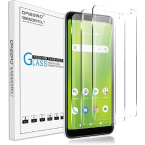 Orzero (3 Pack) Compatible for Cricket Debut Smart Tempered Glass Screen Protector, 2.5D Arc Edges 9H Anti-Scratch High Definition Bubble-Free