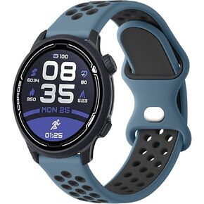 Vancle Silicone Band Compatible with Coros Pace 2 Watch Band/Coros Apex (42mm), 20mm Quick Release Strap Breathable Wristband for Women Men