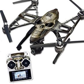 MightySkins Skin Compatible with Yuneec Q500 & Q500+ Quadcopter Drone wrap Cover Sticker Skins Skeletor