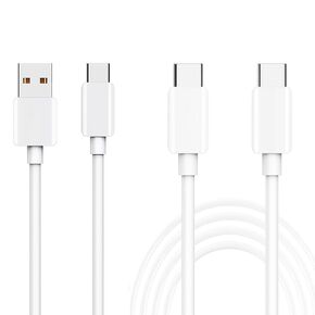 3FT USB A to C Male Cable, 60W 6FT C to C Cable, USB A to USB C Charger Cord for Laptop, Apple, for Samsung Galaxy S10 S10+, LG V30, Beats Fit Pro and More [2 Pack]