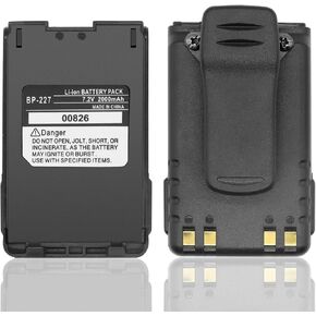 BP-227 Battery BP-226 Battery BP-227Li 2000mAh [2024 New Version] for ICOM IC-M88 Battery IC-F50 IC-F50V IC-F51 IC-F51V IC-F60 IC-60V IC-F61 IC-F61V IC-M87 IC-E85 IC-V85E IC-V85 Battery and Belt Clip