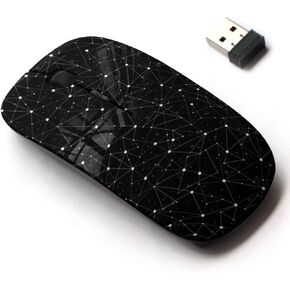 2.4G Wireless Mouse with Cute Pattern Design for All Laptops and Desktops with Nano Receiver - Constellation