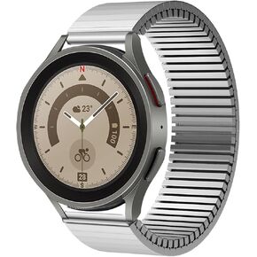 20mm Solo Loop Stainless Steel Metal Replacement Expansion watchband,for Samsung,Fossil Q Gazer, Huawei, Garmin,Ticwatch Ms/Men’s Sport Stretchable No Buckle Bands Strap