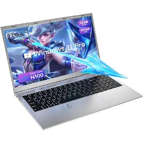 كمبيوتر محمول للطلاب مقاس 15.6 بوصة، وذاكرة وصول عشوائي 12 جيجابايت وسعة 512 جيجابايت SSD، وIntel Celeron N100 (Beat i5-7200U، حتى 3.4 جيجا هرتز)، ونظام التشغيل Windows 11 Pro مع شاشة FHD IPS، وواي فاي 5، وBT5.0، ونوع C، وHDMI، وUSB 3.2