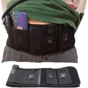 Belly Band Holster for Concealed Carry | Breathable Neoprene Waistband Holster for Most Pistols & Revolvers