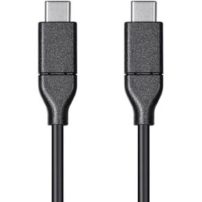 Monoprice Essentials USB-C to USB-C 2.0 Cable - 480Mbps, 5A, 26AWG, 4m (13.1 ft) Black