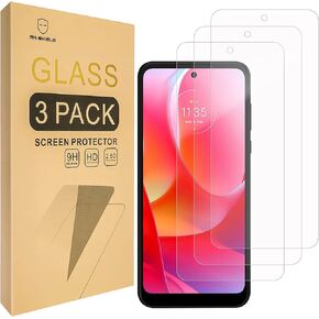 Mr.Shield [3-Pack] Designed For Motorola Moto G Power (2022)[Upgrade Maximum Cover Screen Version] [Tempered Glass] [Japan Glass with 9H Hardness] Screen Protector with Lifetime Replacement