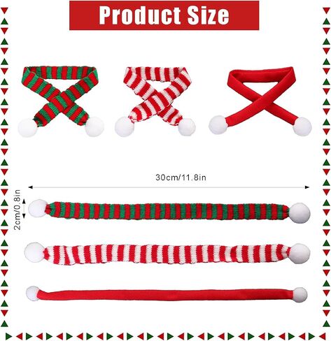 12 Pcs Mini Christmas Pet Hats Chicken Hat Scarf Set Tiny Santa Duck Hats for Crafts Santa Hamster Lizard Hats Xmas Guinea Pig Costume with Adjustable Chin Strap for Hen Hamster Kitty Puppy in Kuwait