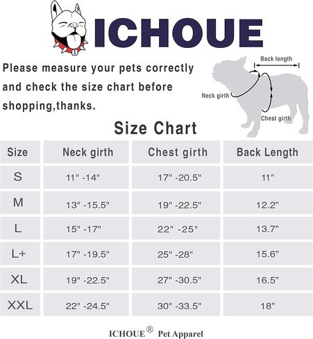 iChoue French Bulldog Frenchie Winter Coats Dog Jackets Cotton Padded Vests for Pug English Boston Terrier Pitbull - Green/Large in Saudi Arabia