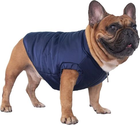 iChoue French Bulldog Frenchie Winter Coats Dog Jackets Cotton Padded Vests for Pug English Boston Terrier Pitbull - Green/Large in Saudi Arabia