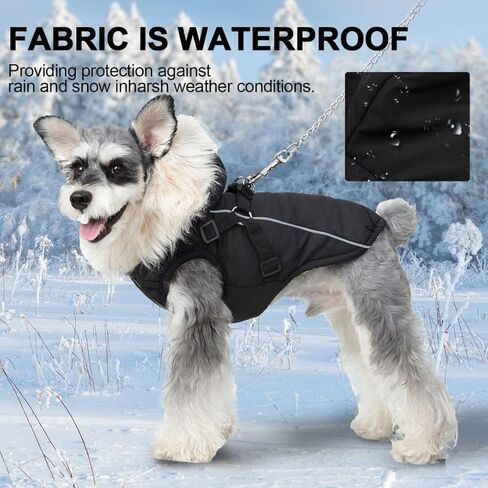 معطف شتوي للكلاب من PINA، سترة شتوية للكلاب مع قماش مقاوم للماء، معطف دافئ للكلاب مع غطاء من الفرو الصناعي، سترة شتوية للكلاب مع حزام عاكس للكلاب الصغيرة والمتوسطة والكبيرة، أحمر، مقاس S in Kuwait
