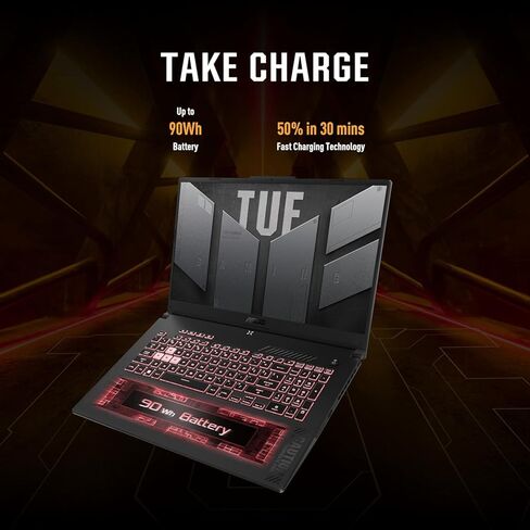 ASUS-TUF F15-Gaming Laptop-4070 - i7-12700H - RGB Backlit Keyboard - 15.6 FHD IPS Display 100% sRGB - Thunderbolt4 USB C - G-SYNC - Wi-Fi 6 - Webcam - HDMI Cable (64GB RAM |2TB PCIe SSD) in Saudi Arabia