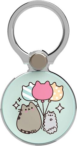 iFace x Pusheen Licensed Series Universal Smartphone Ring Holder Accessory for Girls/Women - Cute Stick-On Phone Attachment for iPhone, Samsung Galaxy, etc. - Pusheen on a Burger in Saudi Arabia