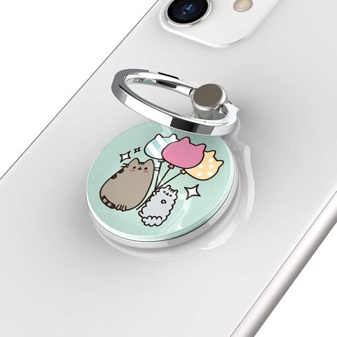 iFace x Pusheen Licensed Series Universal Smartphone Ring Holder Accessory for Girls/Women - Cute Stick-On Phone Attachment for iPhone, Samsung Galaxy, etc. - Pusheen on a Burger in Saudi Arabia