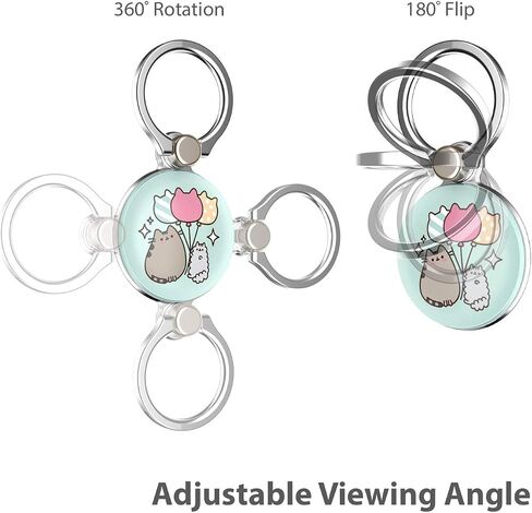 iFace x Pusheen Licensed Series Universal Smartphone Ring Holder Accessory for Girls/Women - Cute Stick-On Phone Attachment for iPhone, Samsung Galaxy, etc. - Pusheen on a Burger in Saudi Arabia