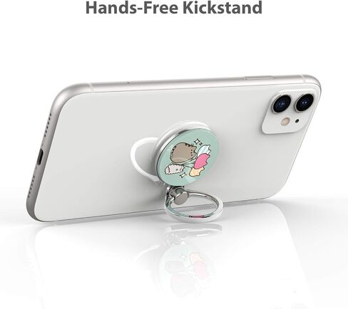 iFace x Pusheen Licensed Series Universal Smartphone Ring Holder Accessory for Girls/Women - Cute Stick-On Phone Attachment for iPhone, Samsung Galaxy, etc. - Pusheen on a Burger in Saudi Arabia