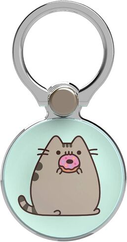 iFace x Pusheen Licensed Series Universal Smartphone Ring Holder Accessory for Girls/Women - Cute Stick-On Phone Attachment for iPhone, Samsung Galaxy, etc. - Pusheen on a Burger in Saudi Arabia