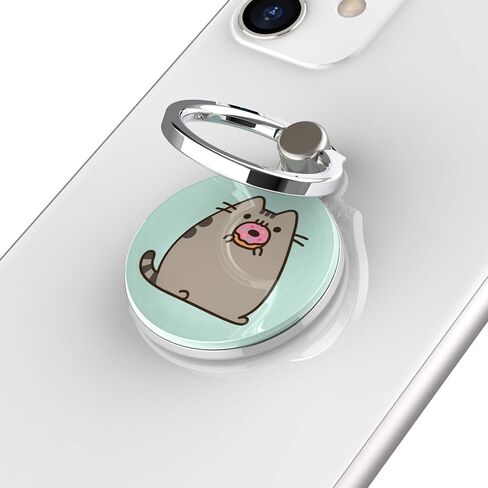 iFace x Pusheen Licensed Series Universal Smartphone Ring Holder Accessory for Girls/Women - Cute Stick-On Phone Attachment for iPhone, Samsung Galaxy, etc. - Pusheen on a Burger in Saudi Arabia