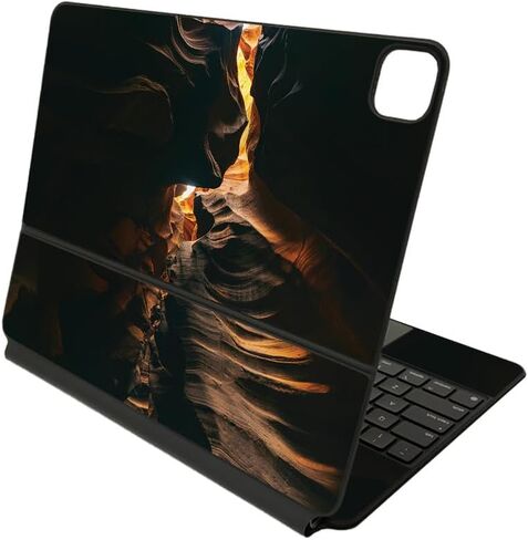 Glossy Glitter Skin Compatible with Apple Magic Keyboard for iPad Pro 12.9" (5th Generation) - Fissure - Premium 3M Vinyl Protective Wrap Decal Cover | Crafted in The USA by MightySkins in Kuwait