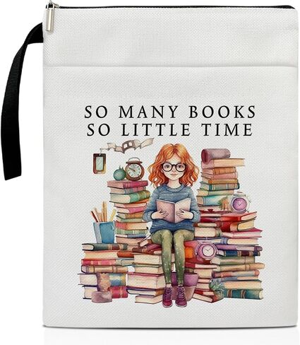 The Romance Reader Book Cover, Book Sleeve with Zipper, Flower Floral Spirit Book Pouch Book Cover Kindle Protector Sleeve, Book Sleeve for Book Lovers Gifts for Women Librarian Bookworm Bookish -12 in Saudi Arabia