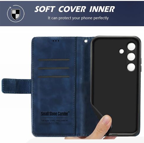 for Samsung Galaxy A25 5G Case, with Card Slot & Kickstand, Shockproof Flip PU Leather Magnetic Full Protective Wallet for SamsungA25 A 25 GalaxyA25 Phone Cover (Blue, Samsung Galaxy A25 5G) in Saudi Arabia