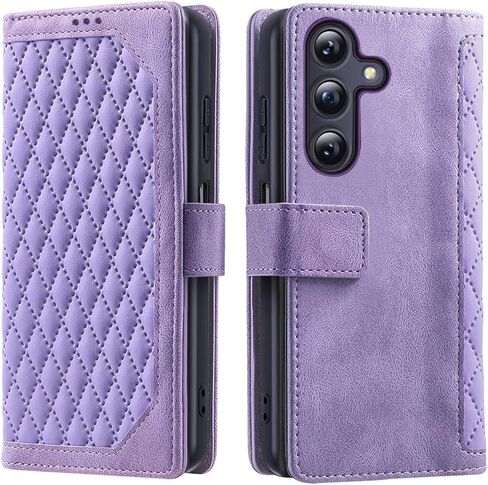 حافظة لهاتف Samsung Galaxy A25 5G، مع فتحة للبطاقة ومسند، محفظة حماية كاملة مغناطيسية من جلد البولي يوريثان مقاومة للصدمات لهاتف SamsungA25 A 25 GalaxyA25 (أزرق، Samsung Galaxy A25 5G) in Kuwait