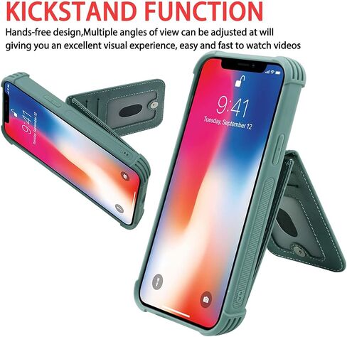 VANAVAGY Compatible for iPhone Xs/iPhone X Wallet Case for Women and Men,Leather Magnetic Clasp Flip Folio Phone Cover with Credit Card Holder and Coin Pocket,Burgundy in Kuwait