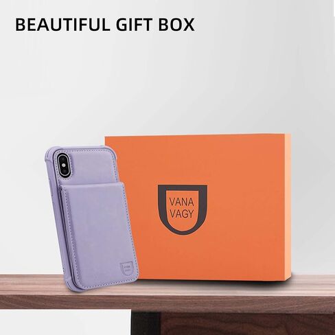 VANAVAGY Compatible for iPhone Xs/iPhone X Wallet Case for Women and Men,Leather Magnetic Clasp Flip Folio Phone Cover with Credit Card Holder and Coin Pocket,Burgundy in Kuwait