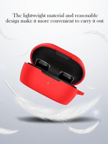 Case for Bose New QuietComfort Earbuds,Soft Protective,Shockproof, BOVUGAC Silicone Case Cover with Keychain & Cleaning Kit & Lanyard-Red in Saudi Arabia