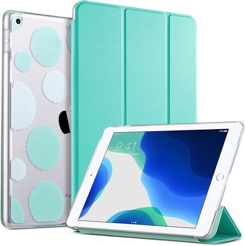 ULAK متوافق مع حافظة iPad الجيل التاسع 2021، وحافظة iPad الجيل الثامن والسابع 2020 2019، وحافظة iPad 10.2، وغطاء ذكي نحيف خفيف الوزن ثلاثي الطي مع غطاء ممتاز مقاوم للصدمات للنوم/الاستيقاظ التلقائي، لون نعناعي in Kuwait