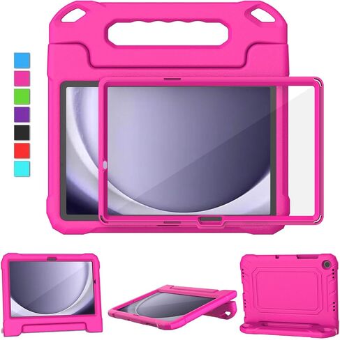 Kids Case for Samsung Galaxy Tab A9 Plus 11" Tablet 2023, Durable Shockproof Handle Stand Protective Cover with Screen Protector for Galaxy Tab A9+ 11 Inch 2023(SM-X210/X216/X218), Pink in Kuwait