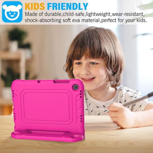 Kids Case for Samsung Galaxy Tab A9 Plus 11" Tablet 2023, Durable Shockproof Handle Stand Protective Cover with Screen Protector for Galaxy Tab A9+ 11 Inch 2023(SM-X210/X216/X218), Pink in Kuwait