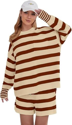 Women's Sets 2 Piece Outfits Short Sets With Pockets Oversized Pullover Two Piece Summer Sets Lounge Set in Saudi Arabia
