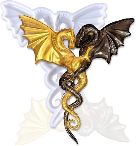 8 Inch Large Flying Dragon Resin Molds - Cute Baby Dragon Silicone Molds for Epoxy Resin & Plaster - Reusable DIY Garden Déco Crafts in Saudi Arabia