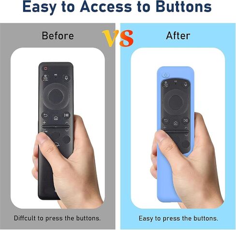 Remote Case for Samsung TV 2023 BN59-01432A / 01432J / 01432B / 01432D / 01432 TM2360E / TM2360F / TM2361E / BN59-01455E / 01455A Solar Cell Nightglow Control Protective Cover Silicone (Blue) in Saudi Arabia