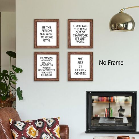 KSDUT Office Wall Decor Art Set of 4 - Inspirational Quote Artwork Poster Prints Team Work Motivational Wall Decor for Home Cubicle Workplace Decorations - 8"x10" Unframed in Saudi Arabia