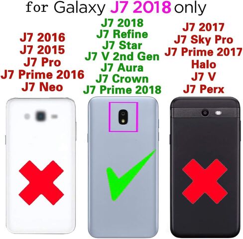 حافظة هاتف لهاتف سامسونج جالاكسي J7 Star J 7 Crown 7J Refine 2018 J7V V 2nd Gen Wallet مع واقي شاشة من الزجاج المقسى وغطاء جلدي قابل للطي وحامل بطاقات وحامل خلية Glaxay Aura S767VL SM J737V بني in Saudi Arabia