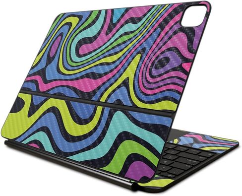 Carbon Fiber Skin Compatible with Apple Magic Keyboard for iPad Pro 13‑inch (M4) 2024 - Fluorescent - Premium 3M Vinyl Protective Wrap Decal Cover - Easy to Apply | Crafted in The USA by MightySkins in Kuwait