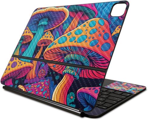Carbon Fiber Skin Compatible with Apple Magic Keyboard for iPad Pro 13‑inch (M4) 2024 - Fluorescent - Premium 3M Vinyl Protective Wrap Decal Cover - Easy to Apply | Crafted in The USA by MightySkins in Kuwait