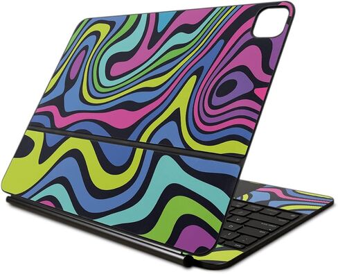 Carbon Fiber Skin Compatible with Apple Magic Keyboard for iPad Pro 13‑inch (M4) 2024 - Fluorescent - Premium 3M Vinyl Protective Wrap Decal Cover - Easy to Apply | Crafted in The USA by MightySkins in Kuwait