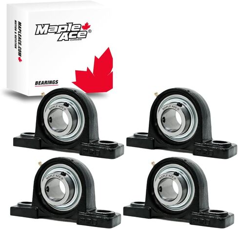 MAPLE ACE UCP206-20 R3 Triple-Lip Seal Pillow Block Bearing 1-1/4" Bore 2-Bolt Solid (2Pcs) in Kuwait