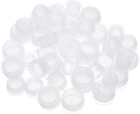 uxcell 1Set 2Size 1/2in 4/5in Salt Shaker Stoppers, Plastic Salt Shaker Plug Stopper Clear Replacement Plug Bottle Caps Reusable Clear Round Plastic End Cap for Bottles Pipes in Saudi Arabia