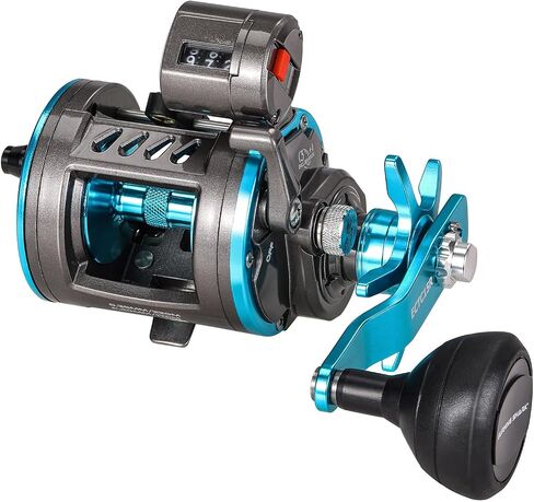 Fishing Reel Round Baitcasting Reel, Smooth Powerful Line Counter Reel, Saltwater Inshore Surf Trolling Reel, Conventional Reel for Catfish, Musky, Bass, Pike- ECTC15L in Kuwait