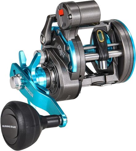 Fishing Reel Round Baitcasting Reel, Smooth Powerful Line Counter Reel, Saltwater Inshore Surf Trolling Reel, Conventional Reel for Catfish, Musky, Bass, Pike- ECTC15L in Kuwait