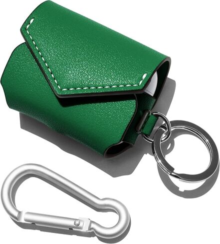 GreedyFarmers AirPods Pro Case Cover with Carabiner, Premium Leather Protective Wireless Charging AirPods Pro Earbuds Case Skin Accessories Compatible for Apple AirPods Pro (Forest Green) in Saudi Arabia